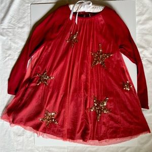 Mini Boden Girls Tulle and Sequin Star Dress